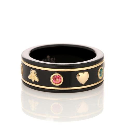 gucci color bull ring|gucci black and gold ring.